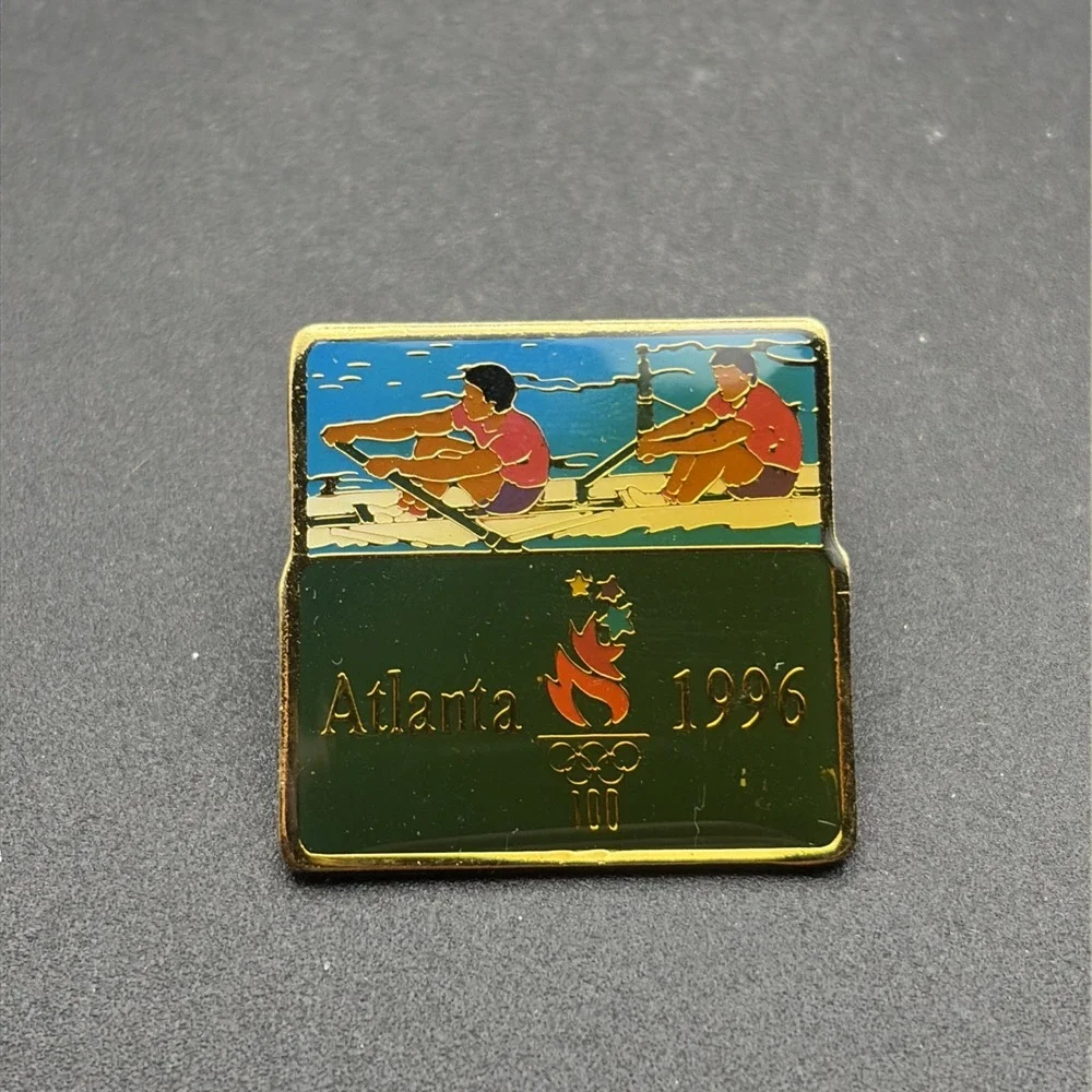 Vintage 1996‎ Atlanta Olympics Rowing Event Lapel Hat Pin